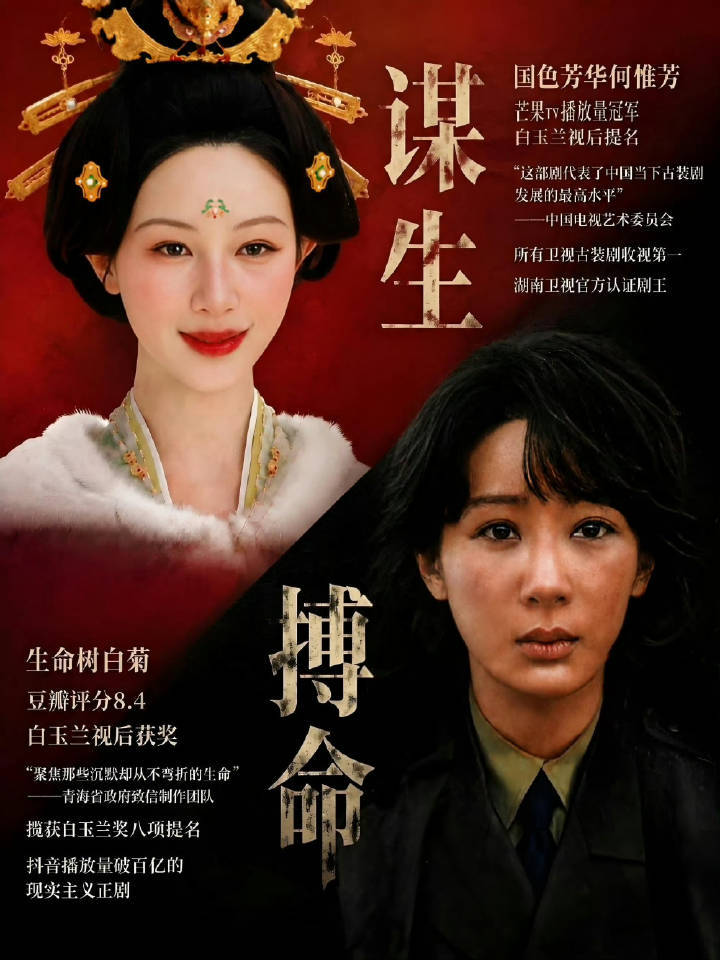 两个非常非常优秀的女性角色 何惟芳跟白菊让我看到了不同年代的女性优秀角色 不管是