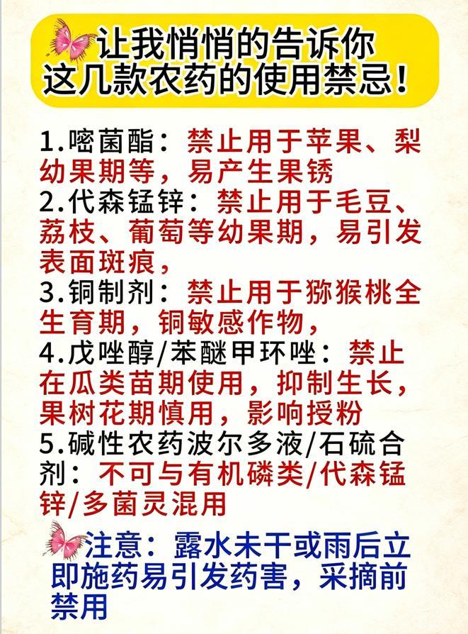 嘧菌酯、铜制剂、代森锰锌：这3种杀菌剂用不对，药害找上门！
你是不是也混用过药，