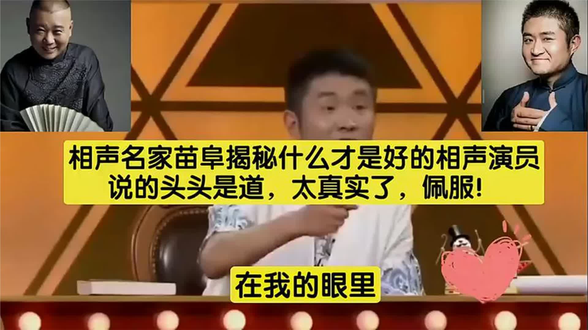 苗阜 -头头是道对相声的理解与认知。所谓‘公式相声’，没听说过