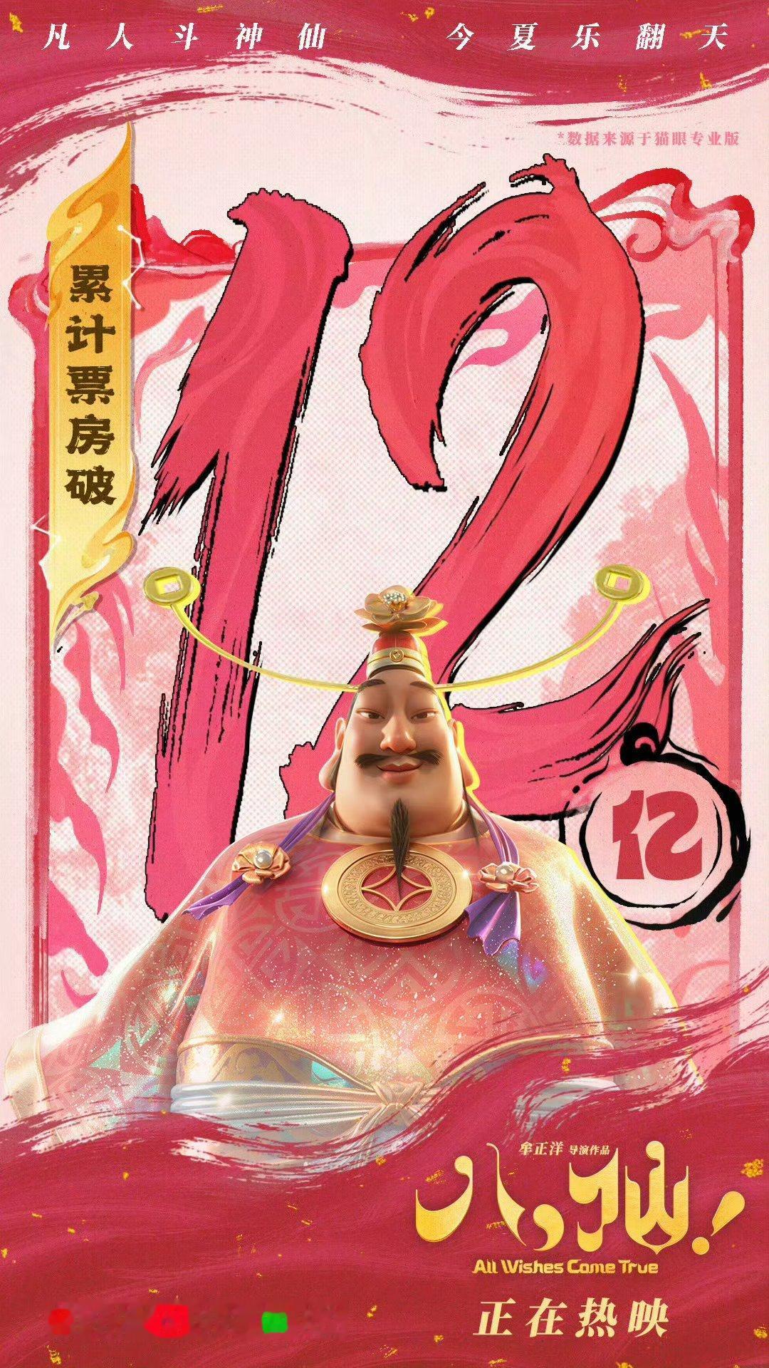 八仙实时票房破12亿 电影 《八仙！》上映17天， 总票房破12亿！ 