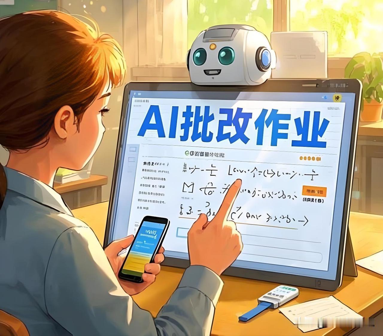 AI 代替老师批改作业吗 我认为不支持。教师的一个眼神，AI一万个算法也算不出！