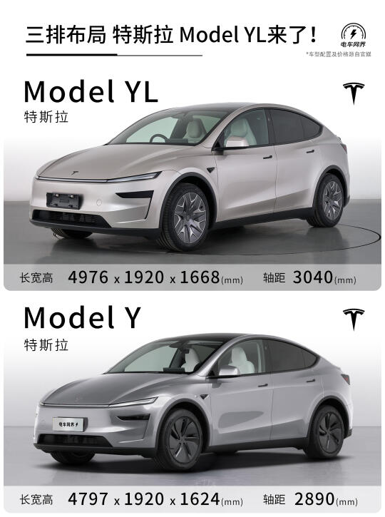 三排布局 特斯拉 Model YL来了❗