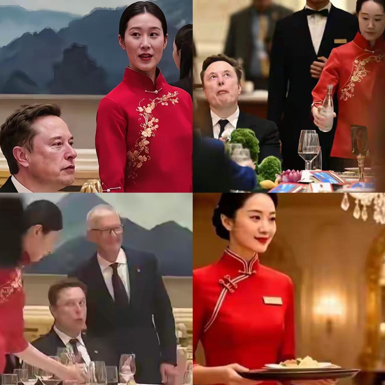 国宴服务马斯克的服务员，这含金量直接拉满！网友热议的焦点太有意思了，有人说这气质