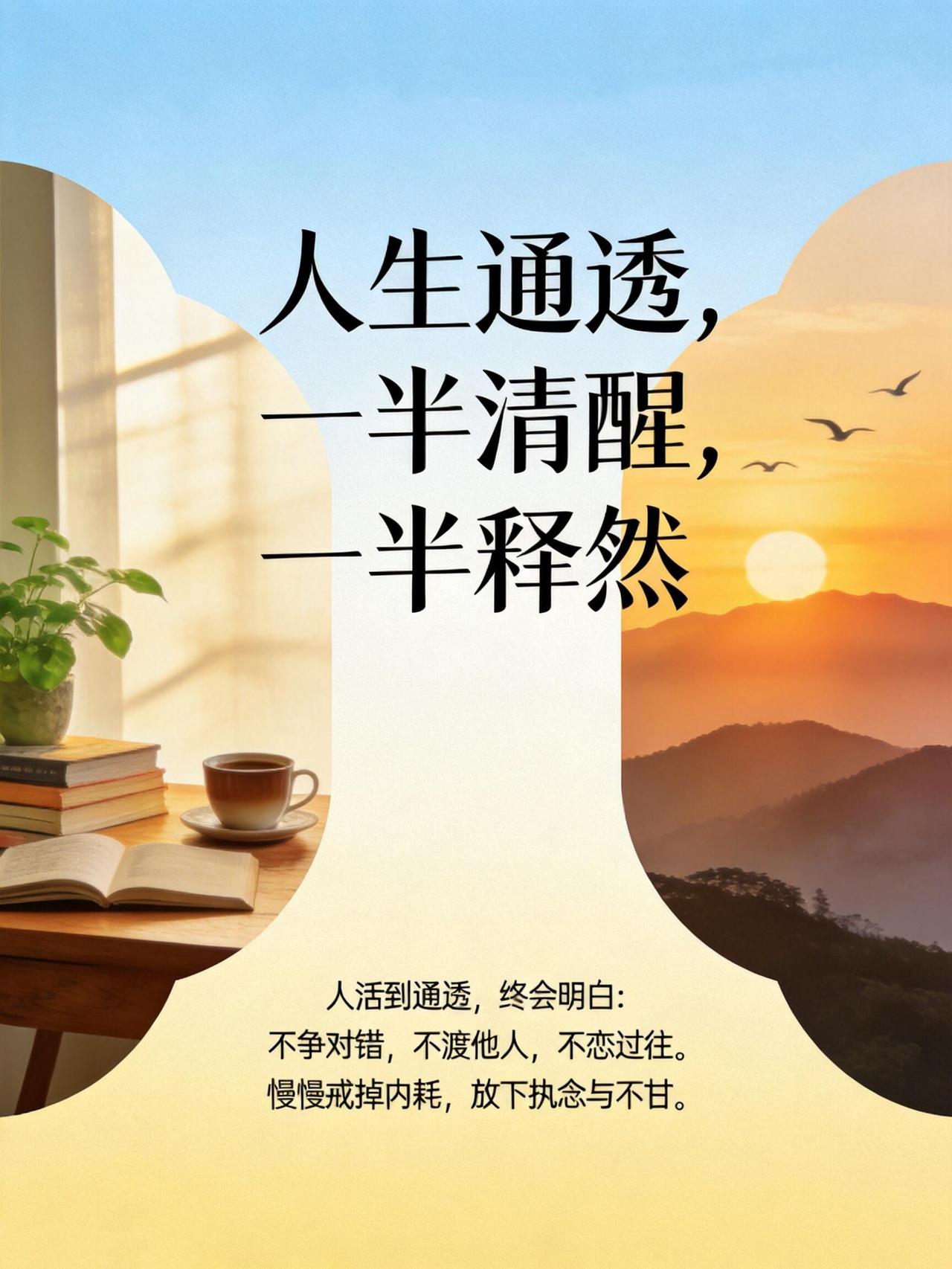 分享几段沉淀下来的人生感悟，平实却戳心
 
1. 人这辈子，平安健康才是顶配。钱