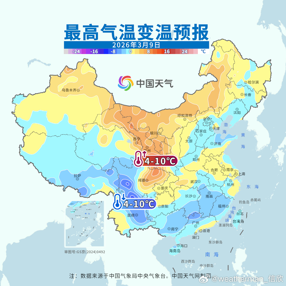 【气温】今天西藏有6个站点打破3月上旬最高气温纪录，其中，日喀则连续2天破纪录，