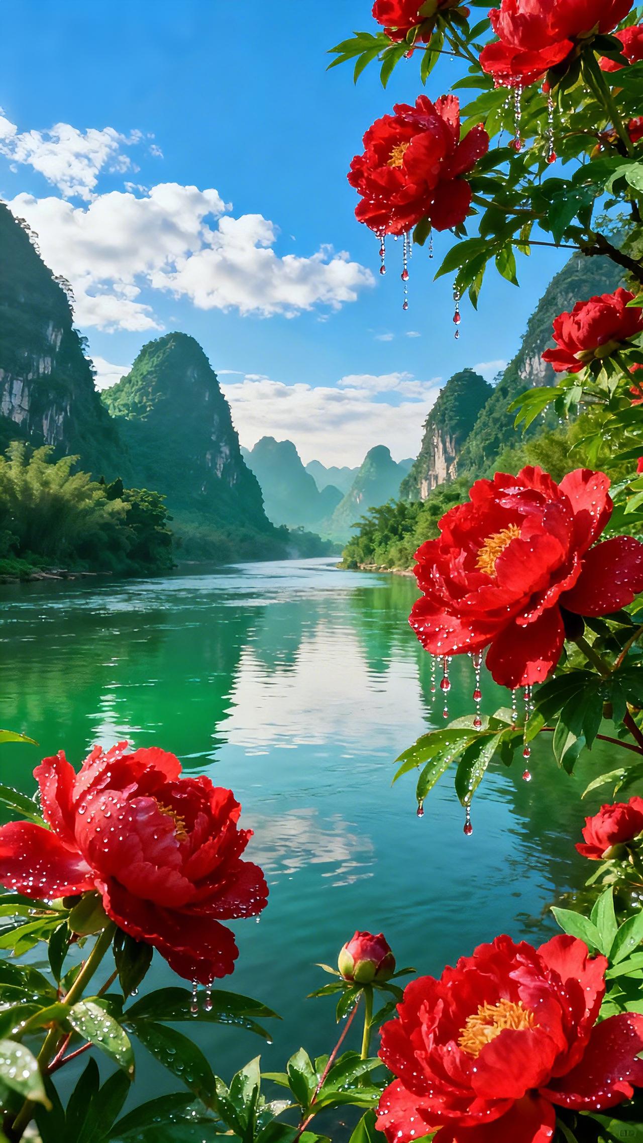 @我要上热门 桂林漓江山水 山水间的诗意画卷 桂林山水美如画 漓江山水美景图 。