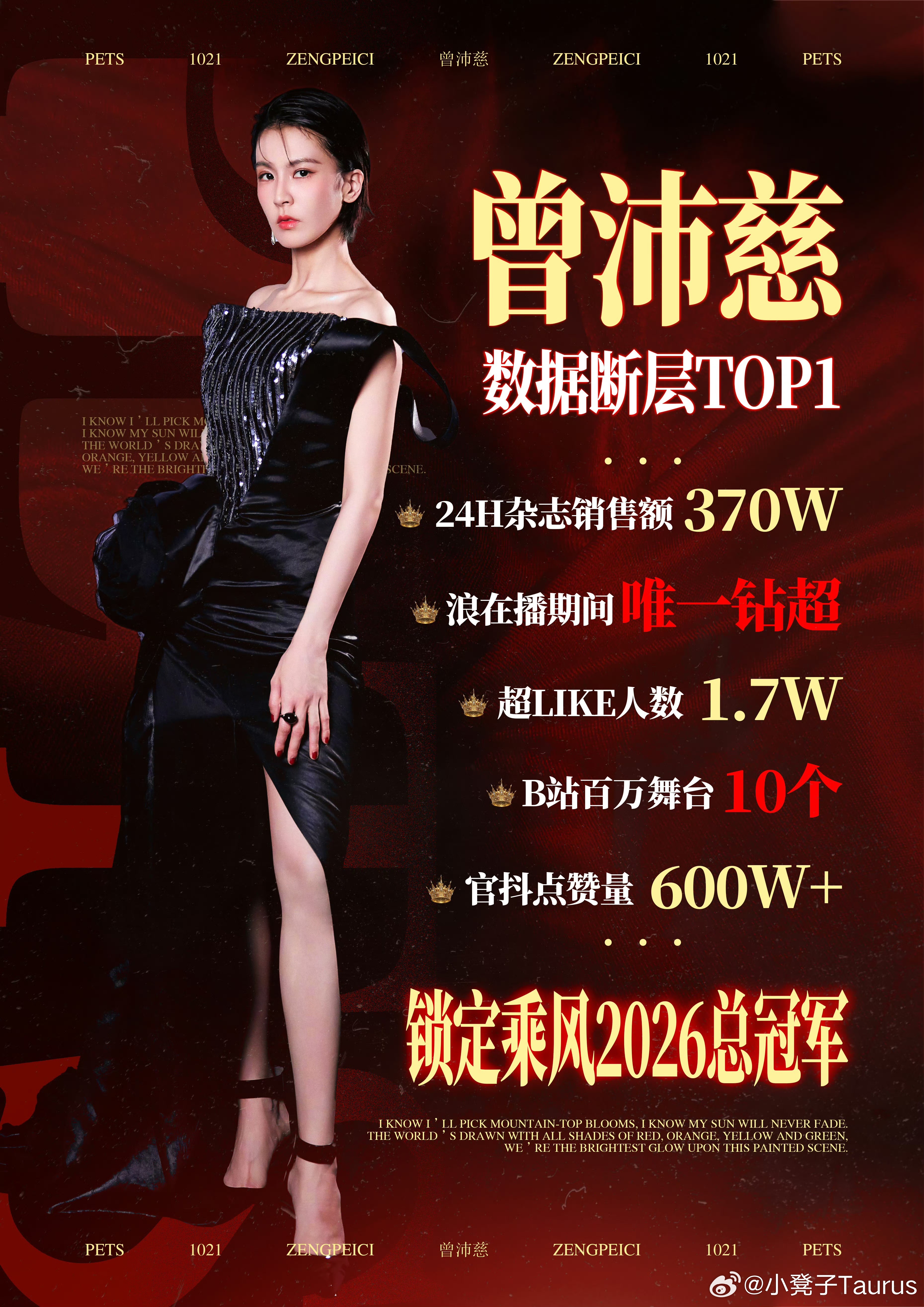曾沛慈乘风2026成团预测乘风直播 【曾沛慈】❤️【金钟女配得主】【金钟视后➕金