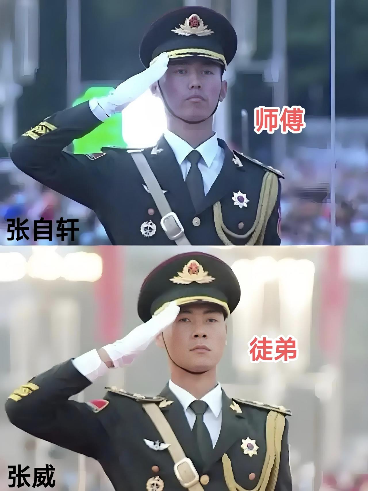 为国旗手张威自豪的
不仅是他的父母还有他的师傅
张威的师傅自豪感爆棚
他毫不掩饰