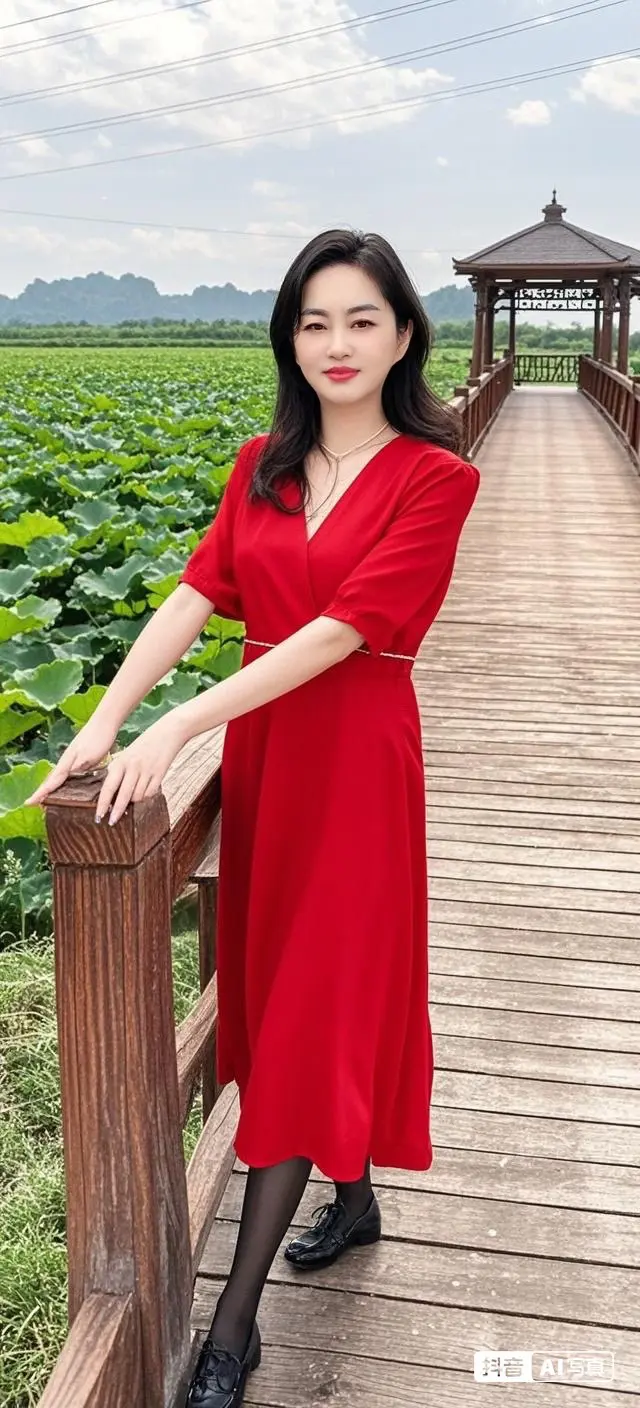 穿搭 红色连衣裙喜庆  穿出高级感氛围