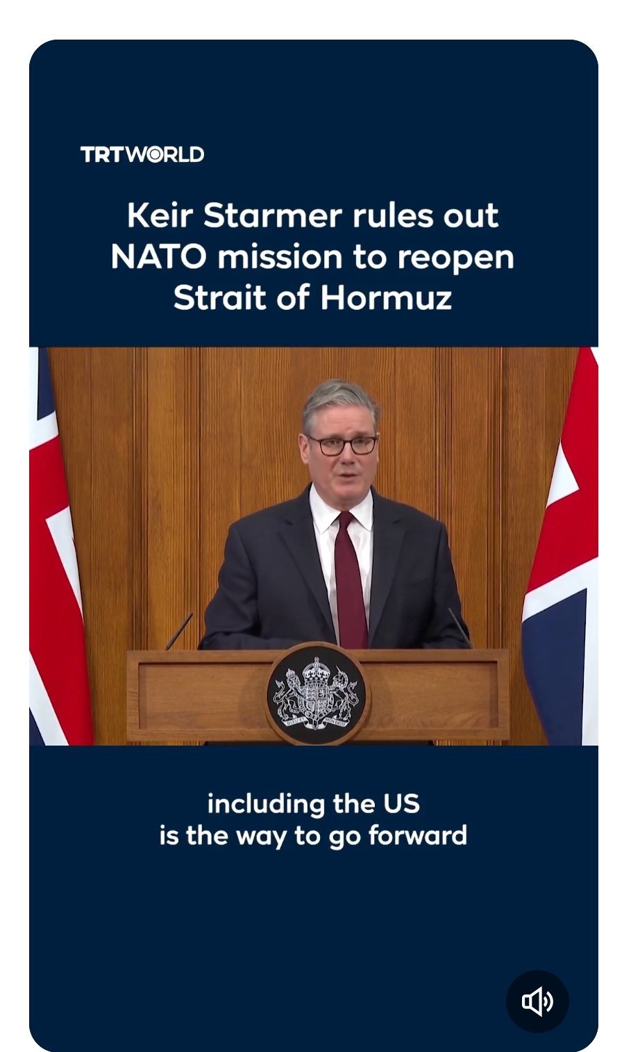 3月16日，英国首相基尔·斯塔默在对记者讲话时明确表示，重新打开霍尔木兹海峡的任