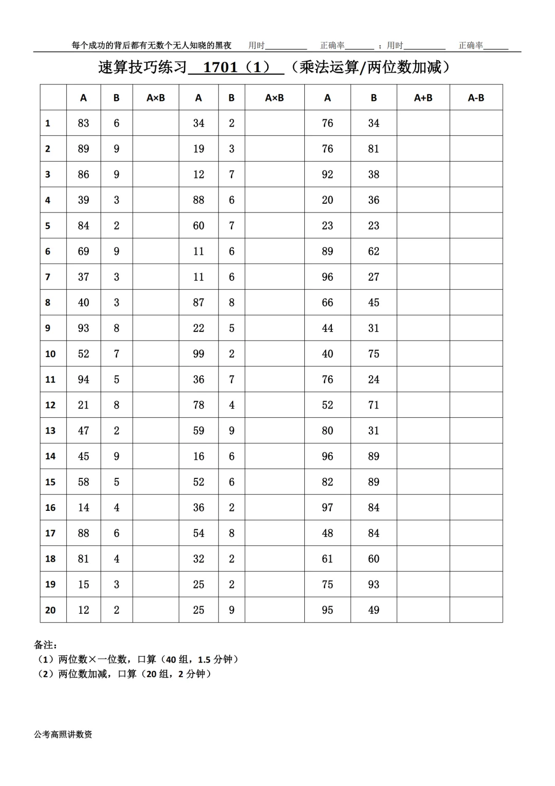 资料分析速算练习1701