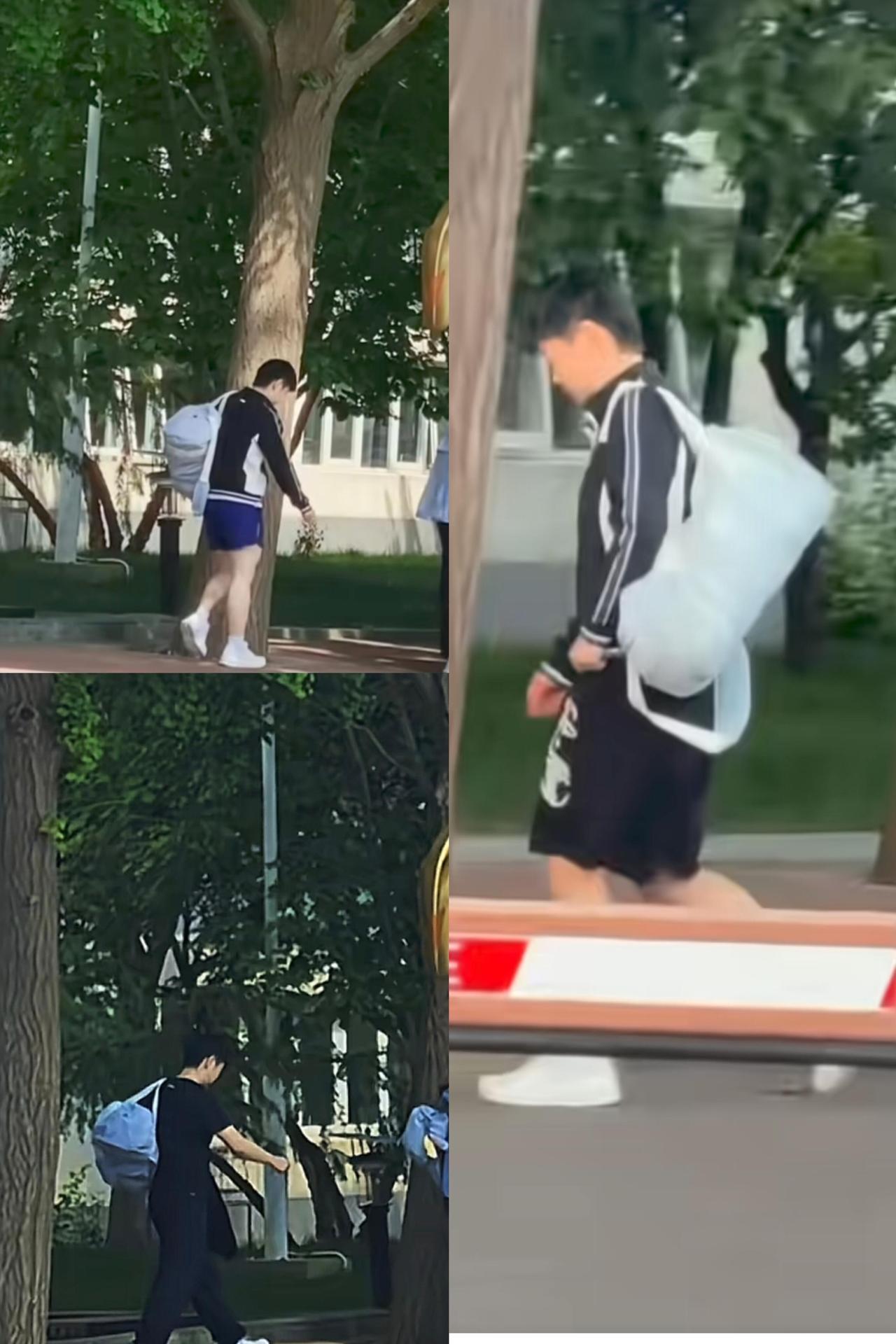 孙颖莎怎么做到的，背着训练包，上下训多少次都是这个状态，一眼就看到了！
孙莎莎太