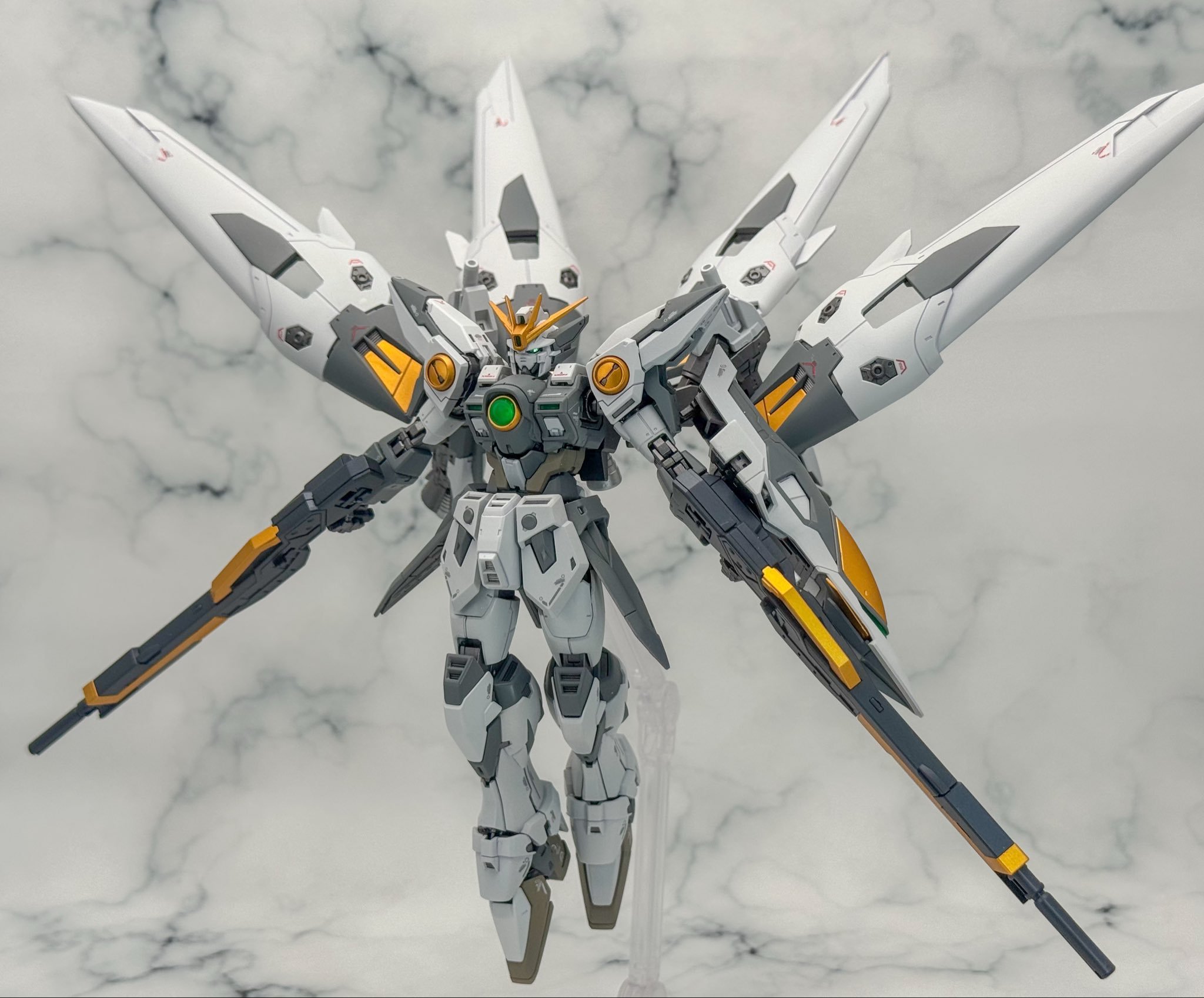 飞翼高达零式[白雪式样]（by Trigger）高达模型[超话]高达模型 ​​​