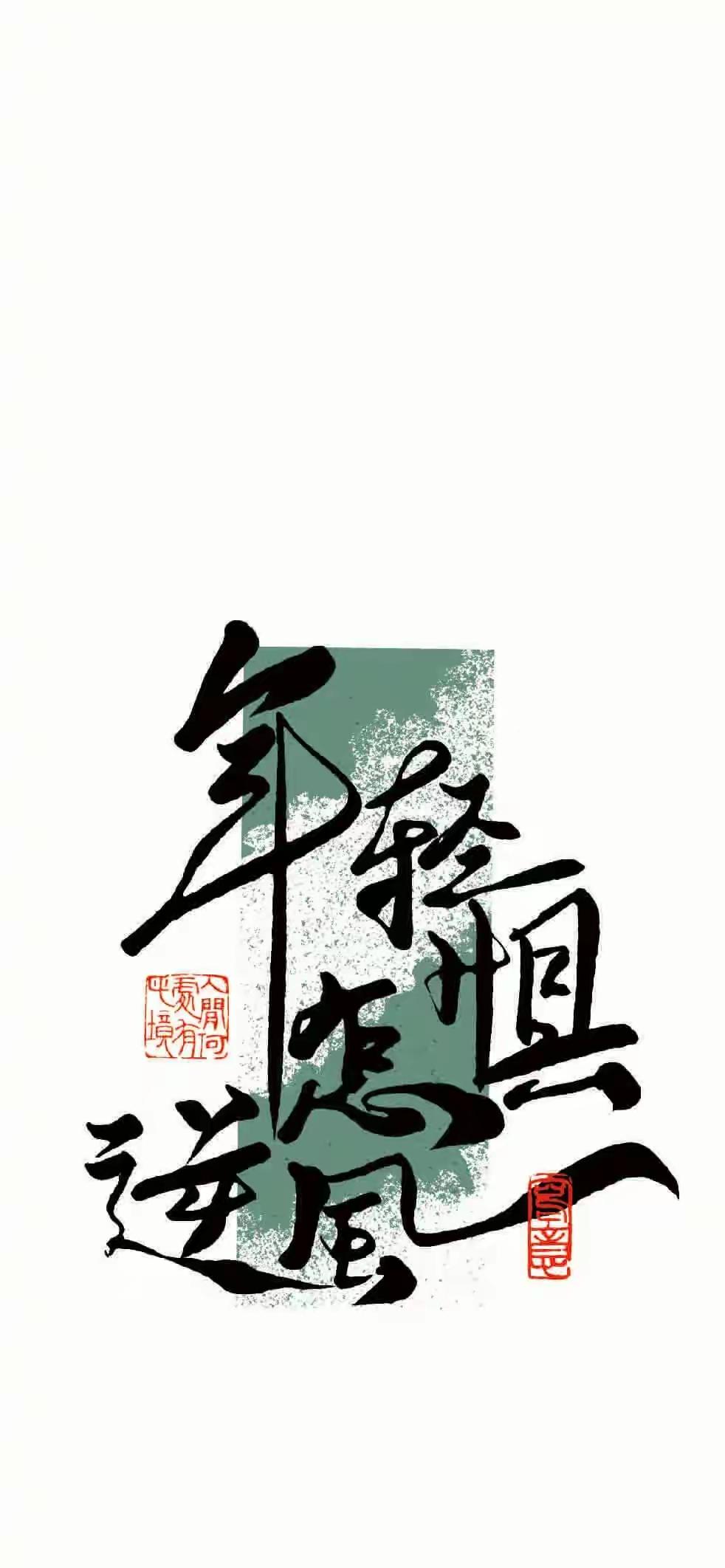 手机壁纸～年轻怎惧逆风，少年自有锋芒。纵有疾风扑面，亦敢踏浪而行，以热忱为炬，在