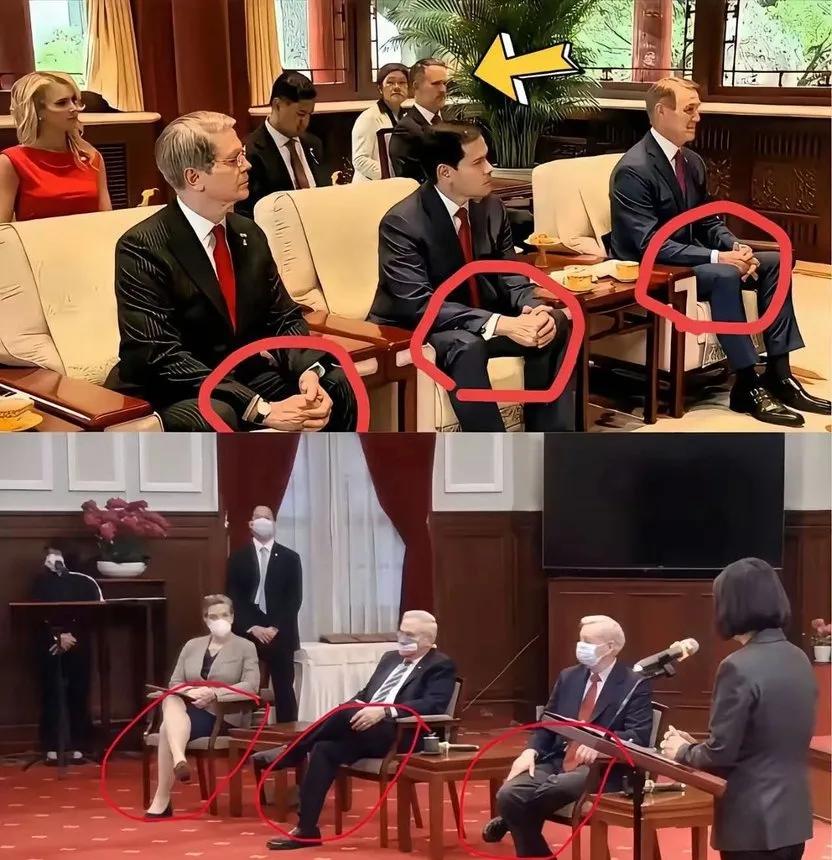 肢体语言也是实力的一部分。
看看美国的官员在大陆和台湾省的不同的坐姿。
你信不信