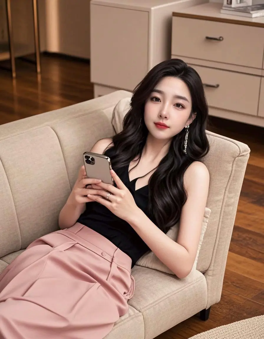 AI慵懒居家少女 ai 写真  我要上热们