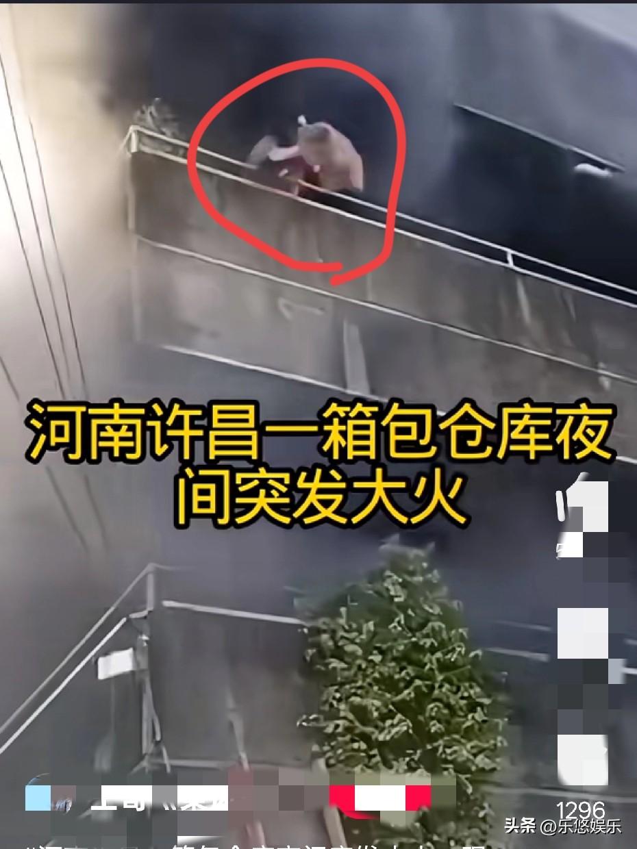 河南许昌仓库突发大火，着火了姑娘抱着🐶逃生，对于姑娘来说，什么都不重要啊，钱财