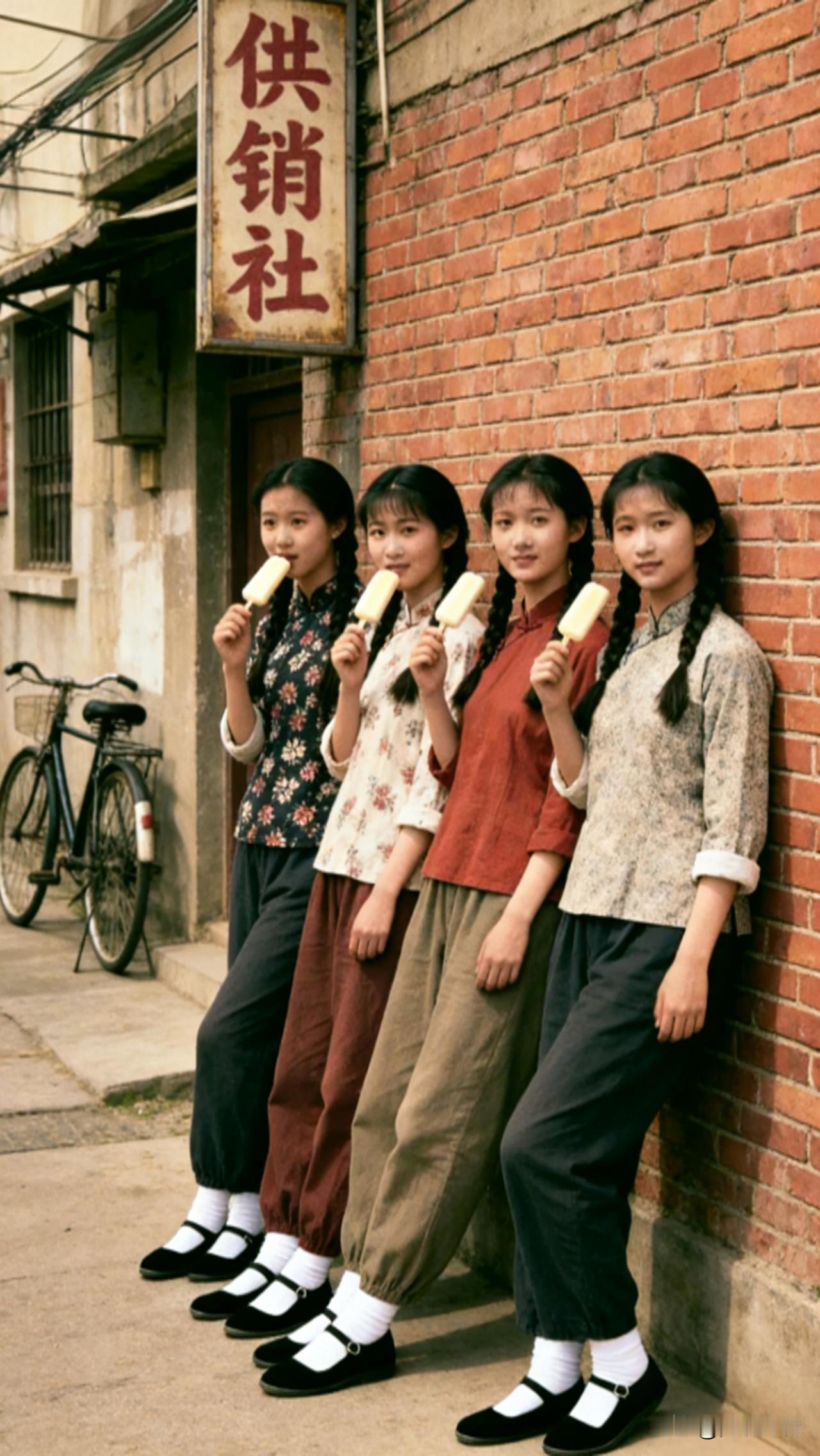 4个“我”蹲在供销社门口啃冰棒，谁懂这才是刻进DNA里的夏天啊！

老供销社的红