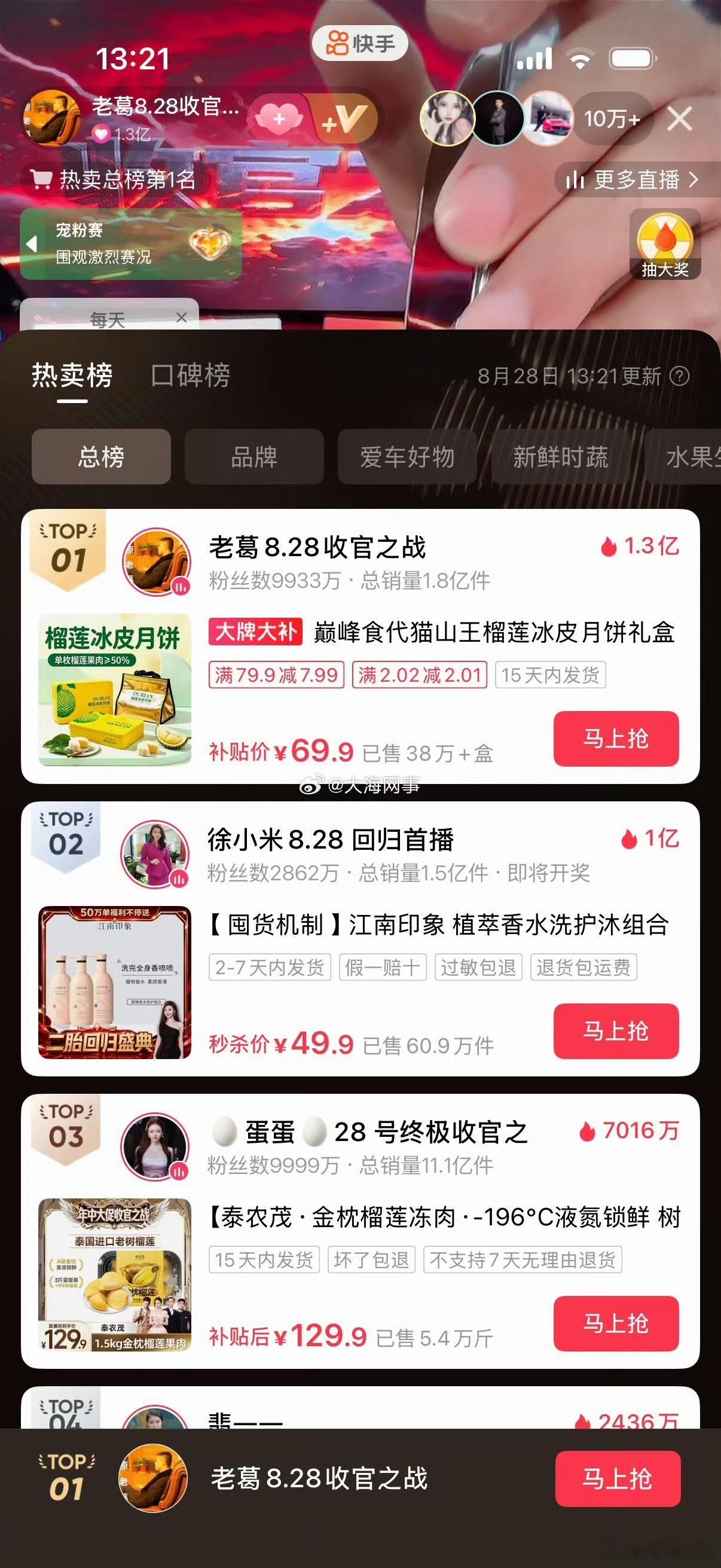 老葛再次冲上热卖总榜第一名 ​​​