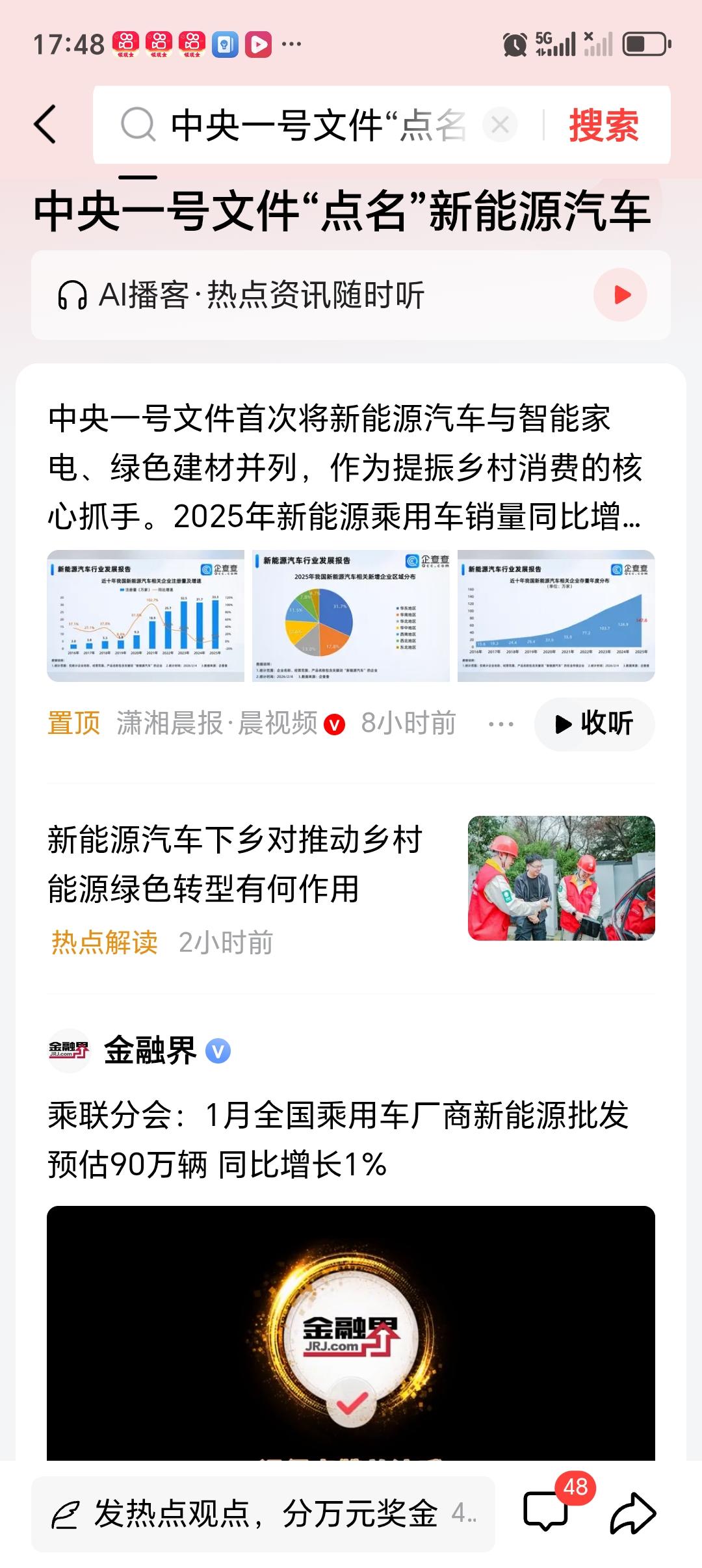 中央一号文件“点名”新能源汽车 中央一号文件“点名”新能源汽车，这可太有看头了！