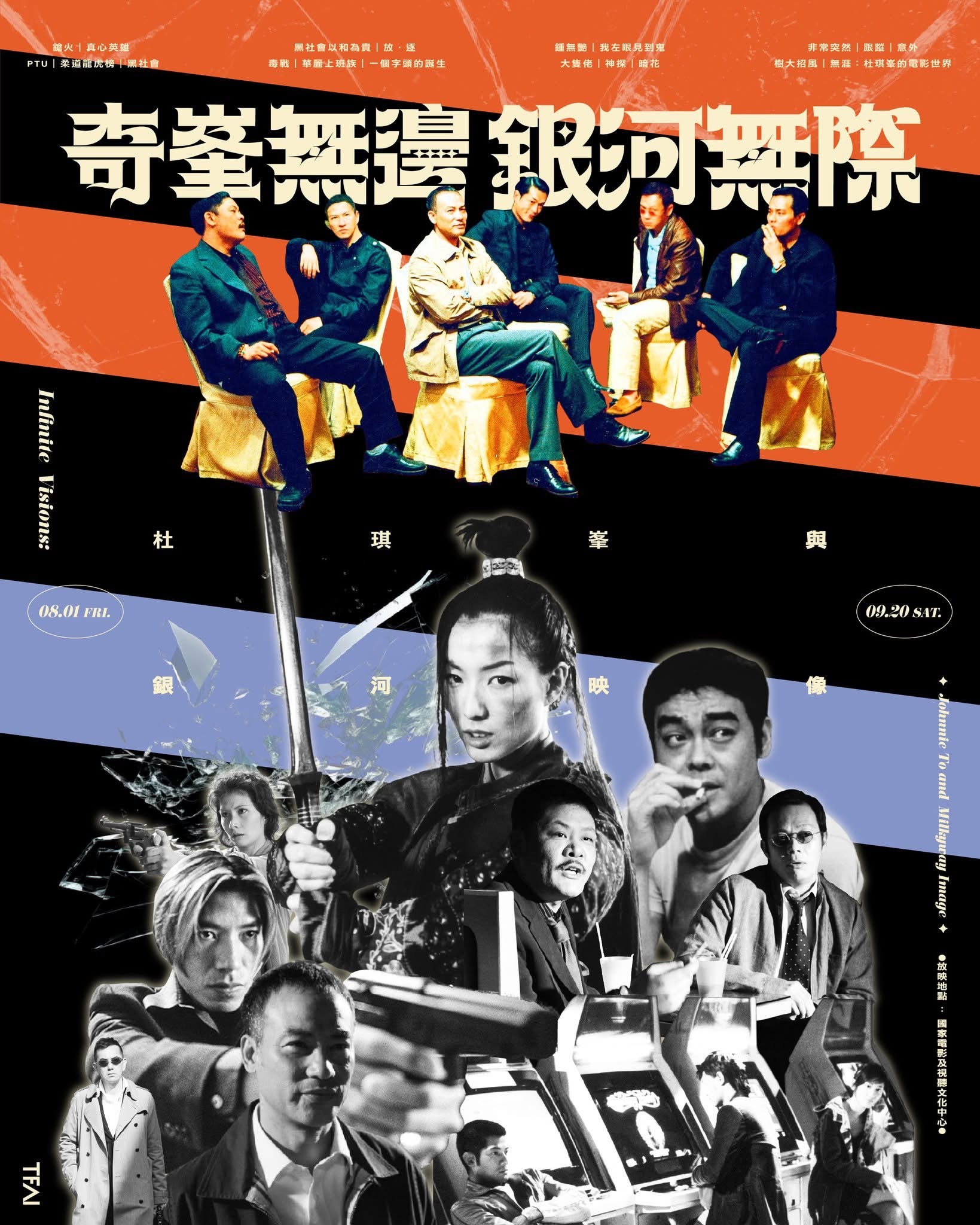 台湾8至9月有银河映像电影展——【奇峰无边 银河无际：杜琪峰与银河映像】本次以《