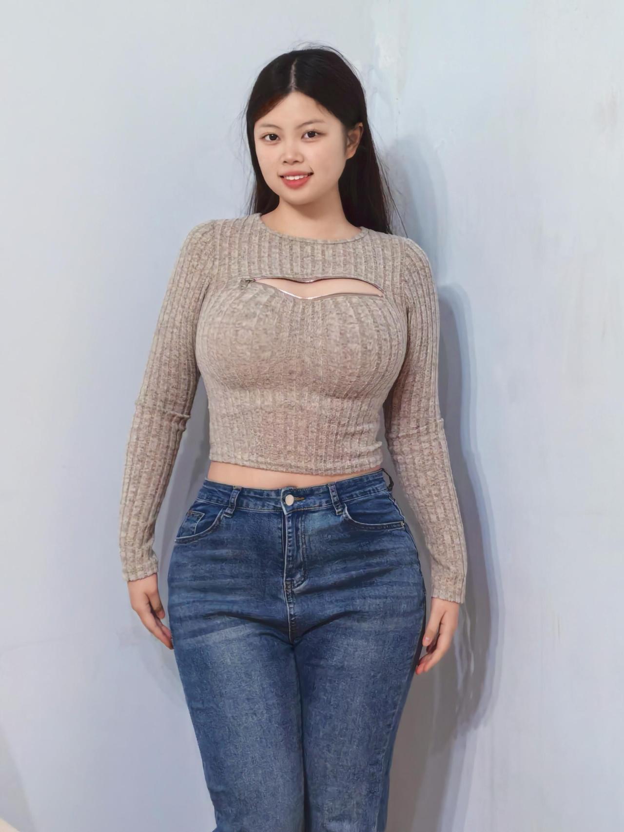 微胖女生锁死！这件针织衫把“纯欲沙漏感”焊在身上”谁懂微胖穿对衣服的快乐啊！今天