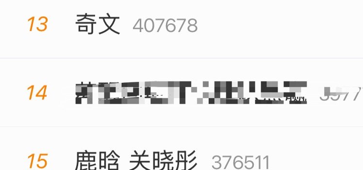 你是说我们奇文排在鹿晗关晓彤前面吗