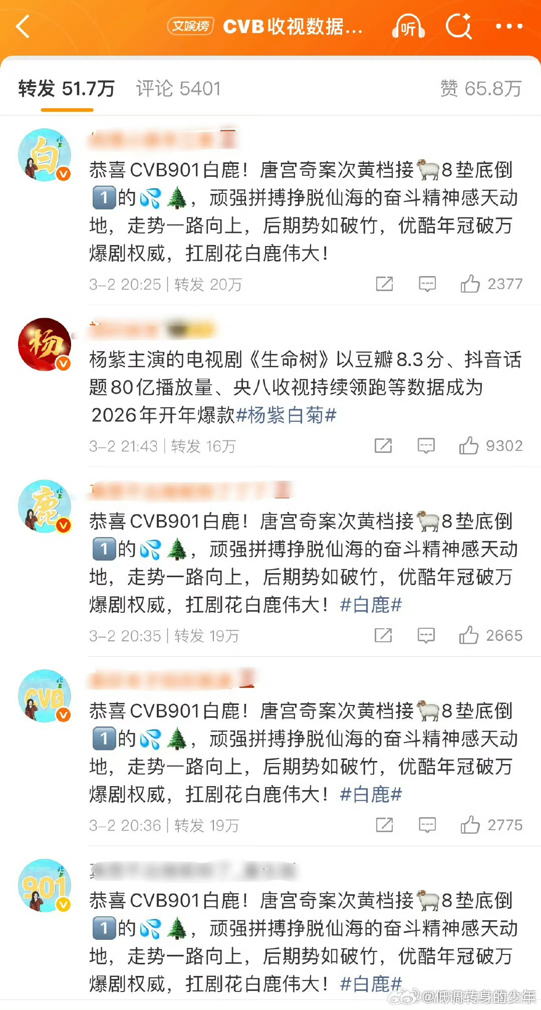 唐宫奇案剧粉和生命树 剧粉在讨论两部剧谁播的更好唐宫奇案 次黄金接档生命树 