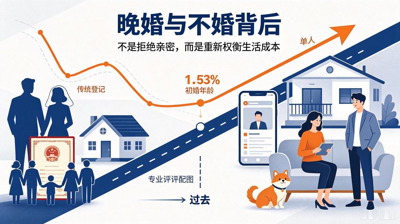 冰冷的数据背后，藏着时代悄然的转向。这份婚姻报告撕开了一个现实：婚姻早已跳出“到