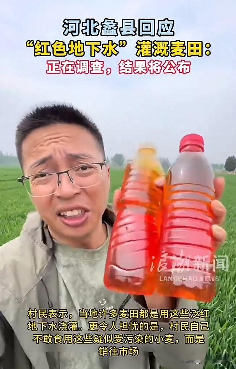 这次又要感谢“渔猎齐哥”了，他曝光了蠡县红水浇麦，我们不禁有疑问，这水有毒吗？种