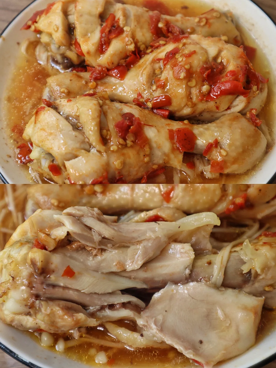 无水无油的鲜辣蒸鸡腿🔥腿肉多汁超好吃😋