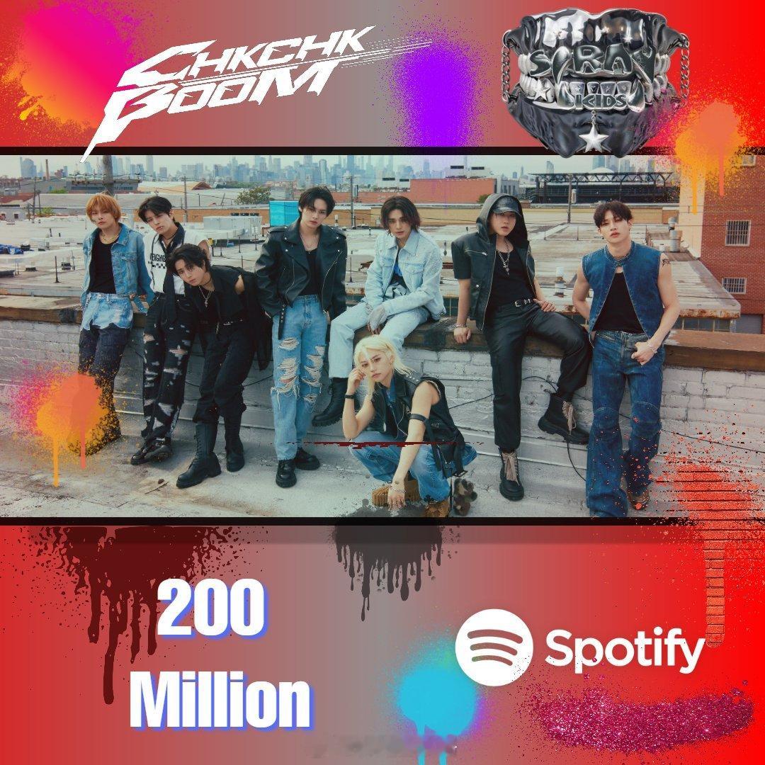 Stray Kids『Chk Chk Boom』Spotify流媒突破2️⃣亿 