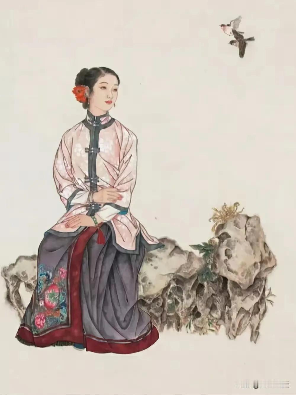 书中廖廖几笔，写了一个傅秋芳。她也是为人和善大方，精通史书，高不成低不就，大龄未