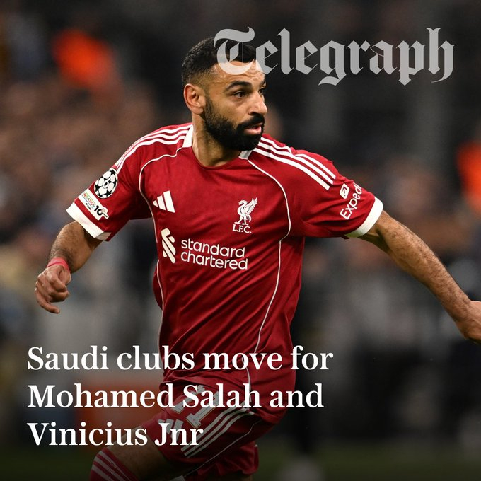 电讯报：萨拉赫与Vinicius 将成为沙特职业联赛今年夏天的两大核心引援目标。
