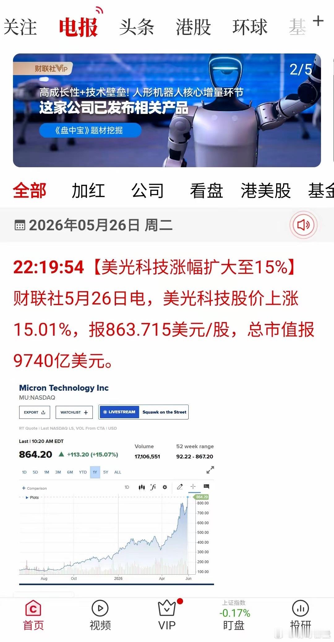 美光15%大阳定调，今日调整的存储芯片明天有反弹修复的预期吗？隔夜美股市场迎来重