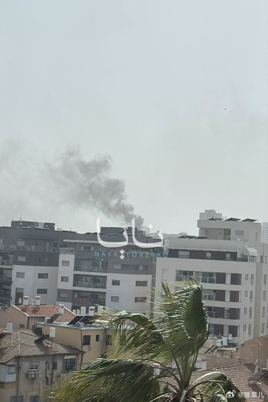 击中以色列城市特拉维夫 