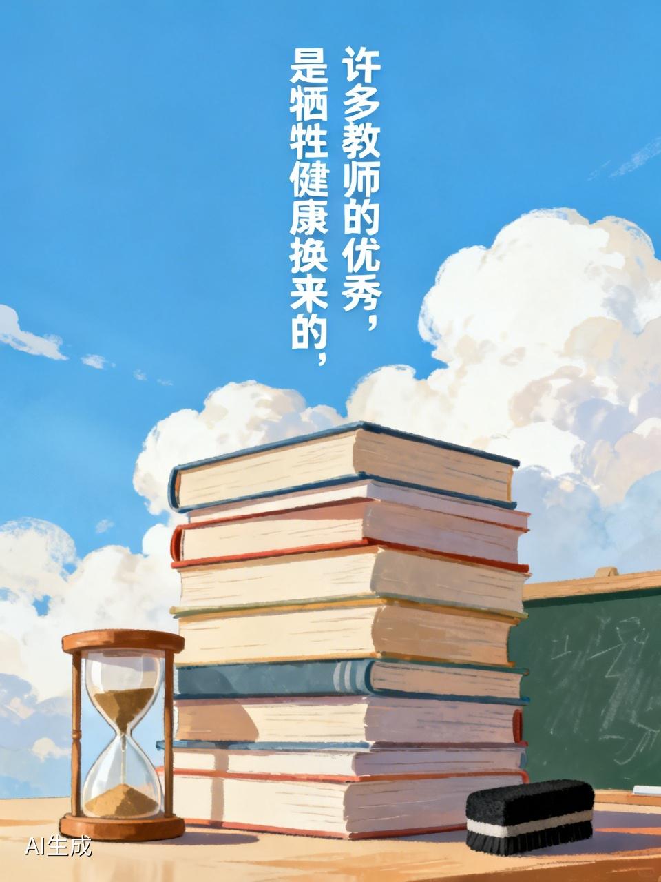 许多教师的优秀，是牺牲健康换来的。

我大学同学在一所重点高中任高三班主任，不过