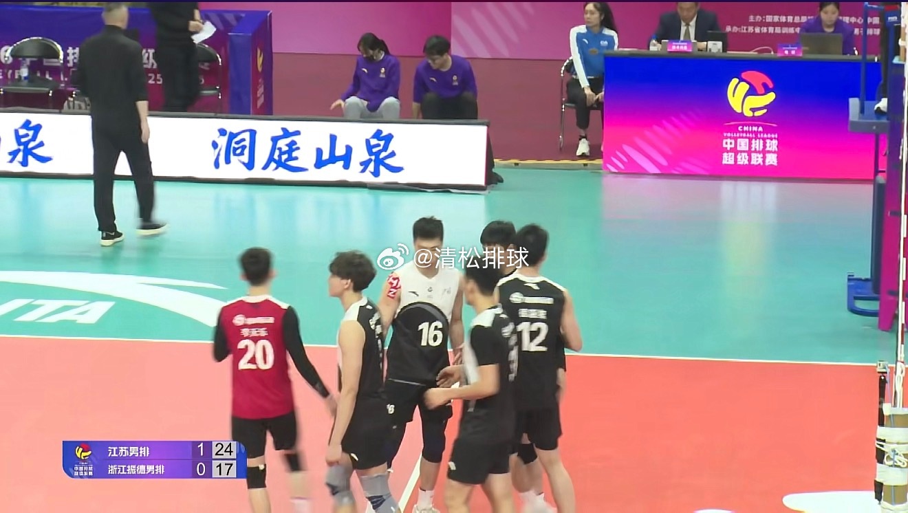 2025-2026中国男排超级联赛升降挑战赛江苏vs浙江振德第二局：25-17大