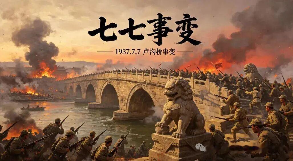 联题七七事变

国耻未忘，卢沟桥上战云漫；
吾人奋起，华夏境中征马鸣。

文 /