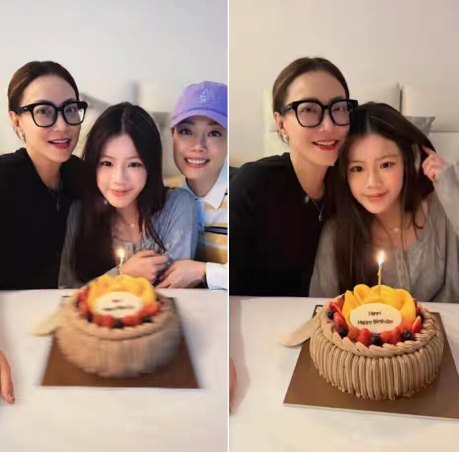 霍汶希为女儿庆祝19岁生日，她五官精致状态亮眼，气质出众到完全可以直接出道。 