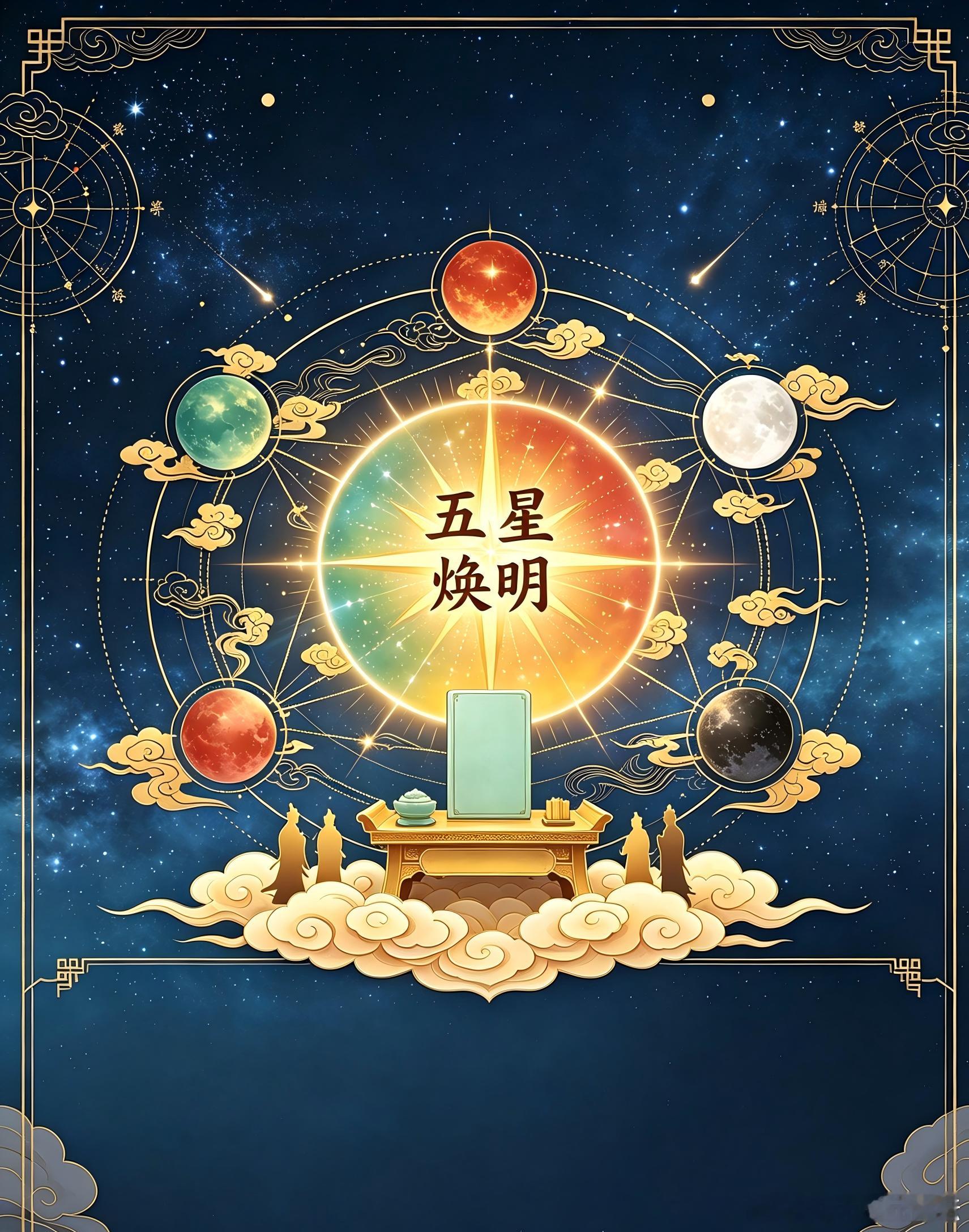 道教咒语 | 五星都咒！五星列照，焕明五方。水星却灾，木德致昌。荧惑消祸，太白辟