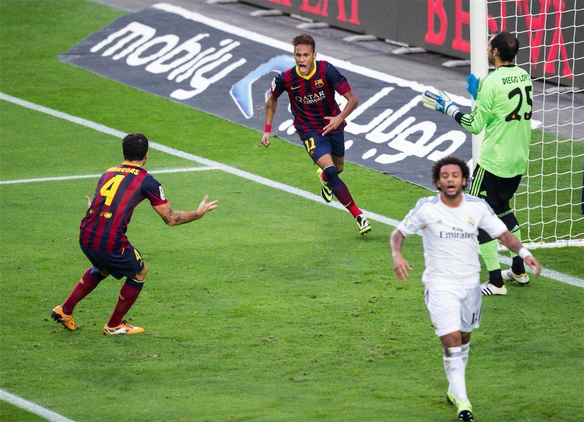 奇怪的赛季，巴萨主客场都击败了皇马，但还是没能赢得联赛冠军巴萨