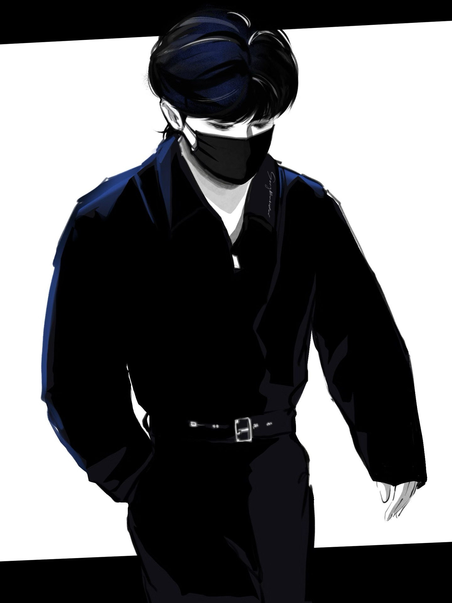 存一组成毅地库男模饭绘图，大大们都太会画了！成毅宽肩窄腰大长腿，酷帅凌厉，气场全