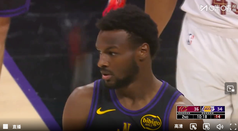 焦灼时刻，布朗尼先上一会洛杉矶湖人骑士vs湖人
