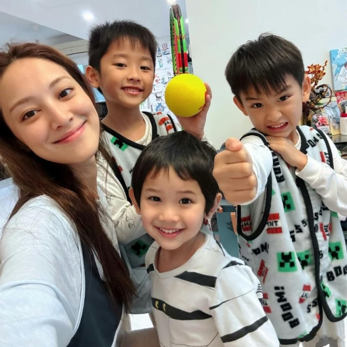 陈凯琳回应儿子被淋奶油真的很难想象她已经是三个儿子的妈妈，34岁状态依旧惊艳，港