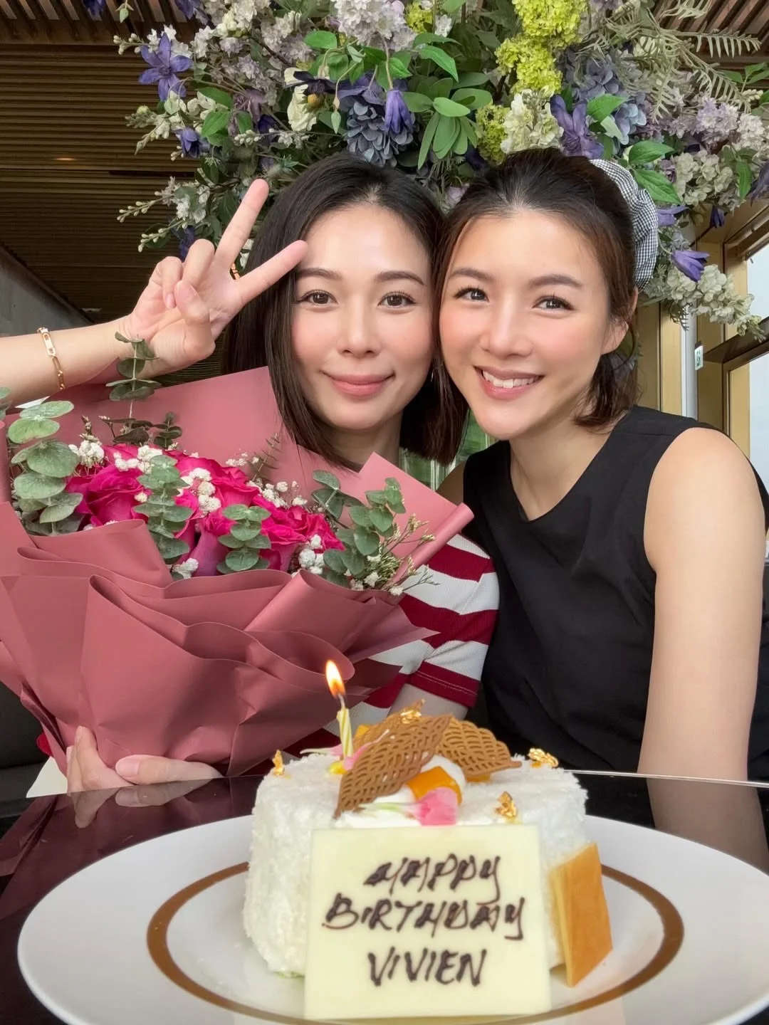 陈茵媺为好姐妹杨秀惠庆祝41岁生日