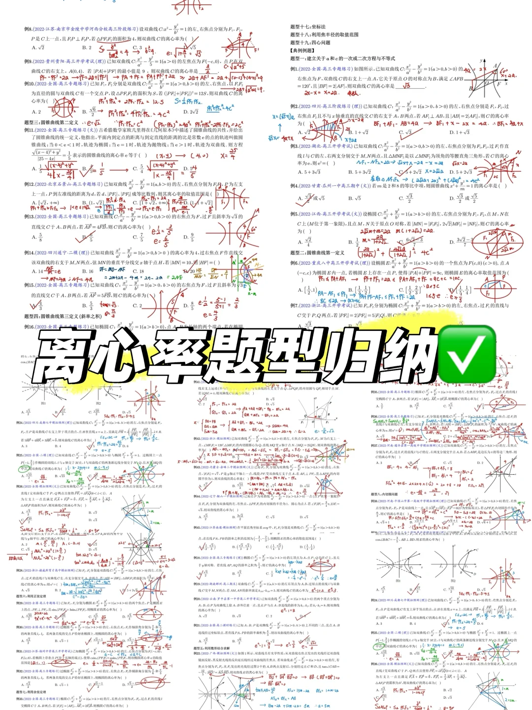 📚离心率题型归纳总结✅