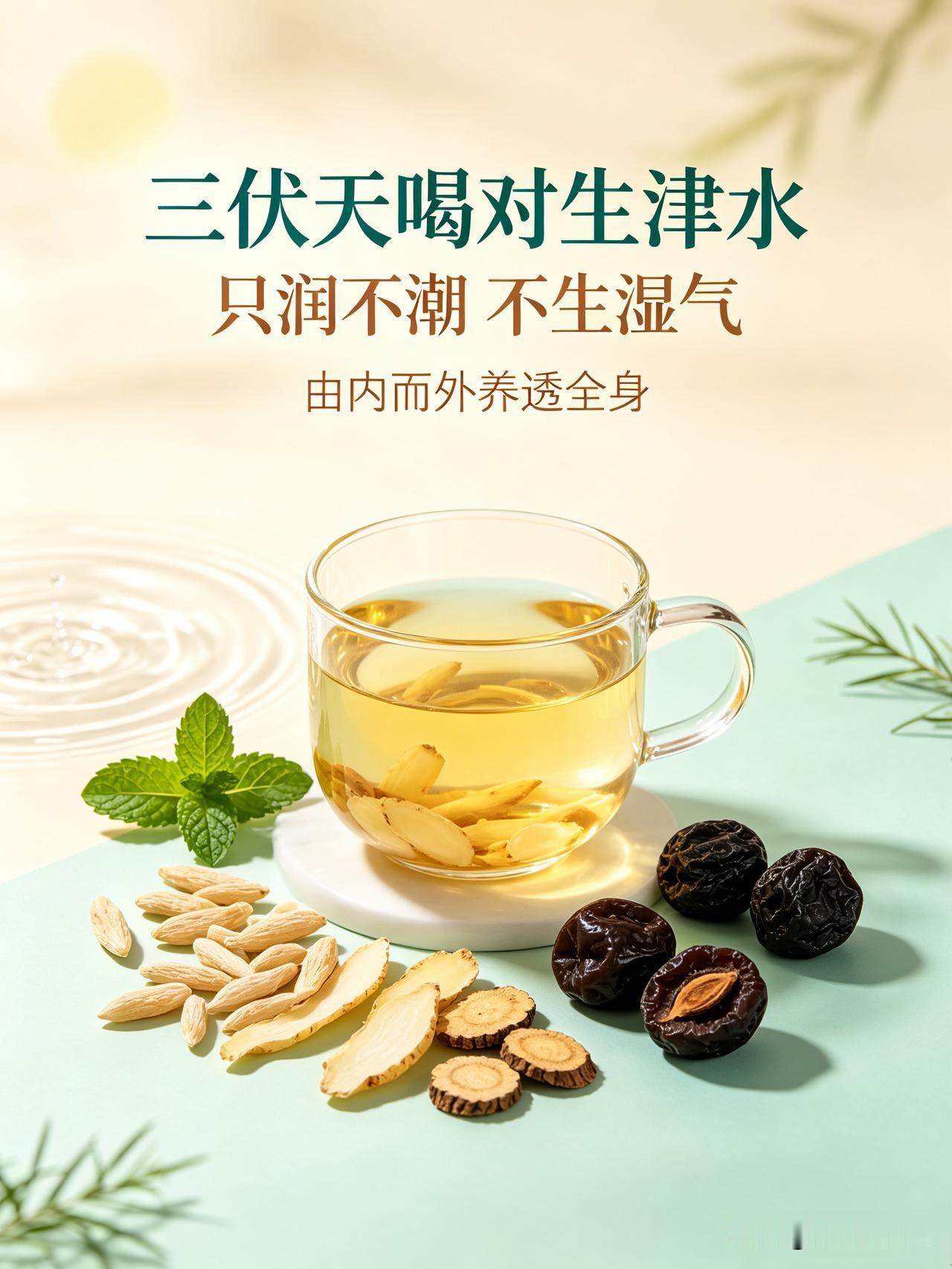 三伏天一定要喝对“生津水”！只润不潮，不生湿气，由内养透全身
 
进入三伏天，很