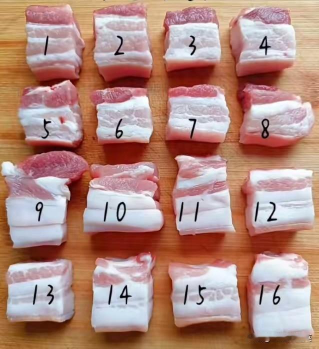 五花肉，你会怎么选？
我的话，如果是买肉，1.2号容易买到骚腥味很重的猪肉，如果