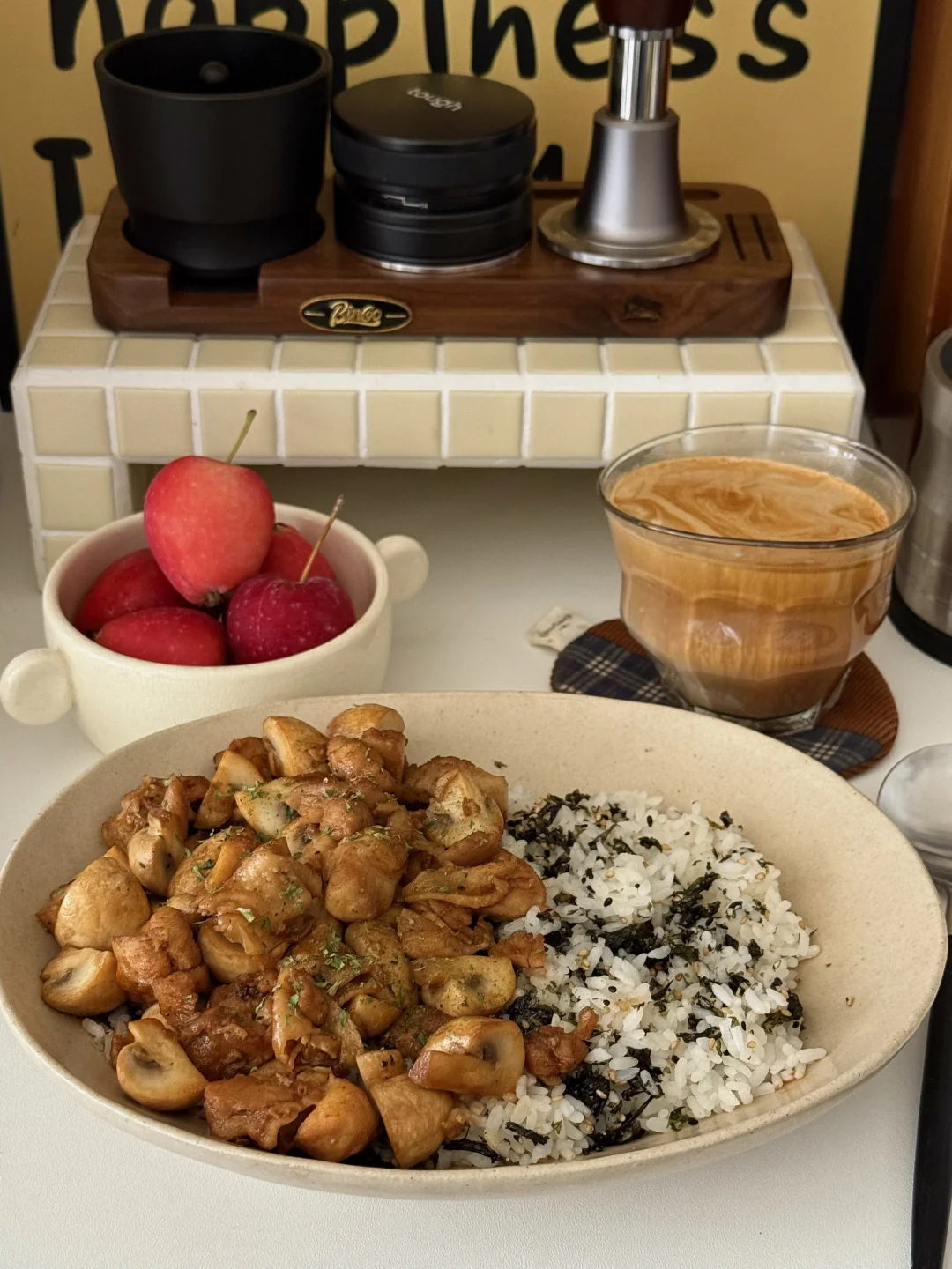 晚餐一人食｜简单美味的口蘑鸡肉盖饭🥄